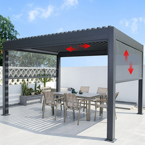 modern electric customized marble gazebo for sale aluminium outdoor poland garden buildings metal sheds louvered pergola