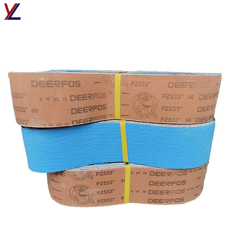 Deer brand zirconium corundum abrasive belt stainless steel metal 4600*100#40 #60 #80Polishing sandpaper