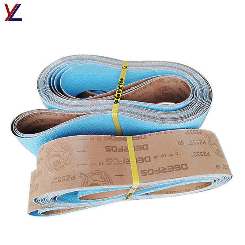 Deer brand zirconium corundum abrasive belt stainless steel metal 4600*100#40 #60 #80Polishing sandpaper