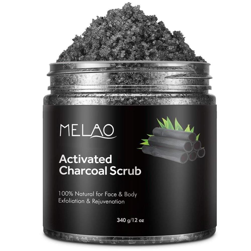 Best Charcoal Body Scrub For Anti Cellulite & Acne & Blackhead & Scars & Wrinkle Treatment