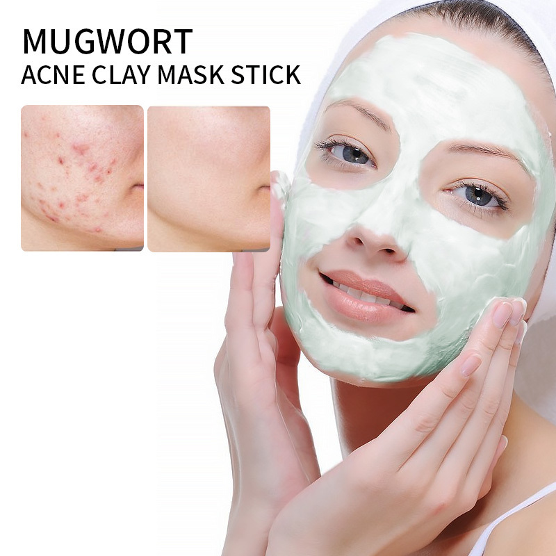 High Quality Wholesale Mugwort Acne Clay Mask Stick Face Moisturizes Oil Control Deep Clean Mud Pore Clay Mask Stick