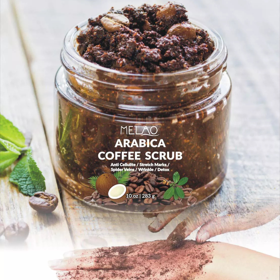 OEM Private Label Moisturizing Exfoliating Remove Dead Skin Whitening Organic Natural Coffee Body Scrub