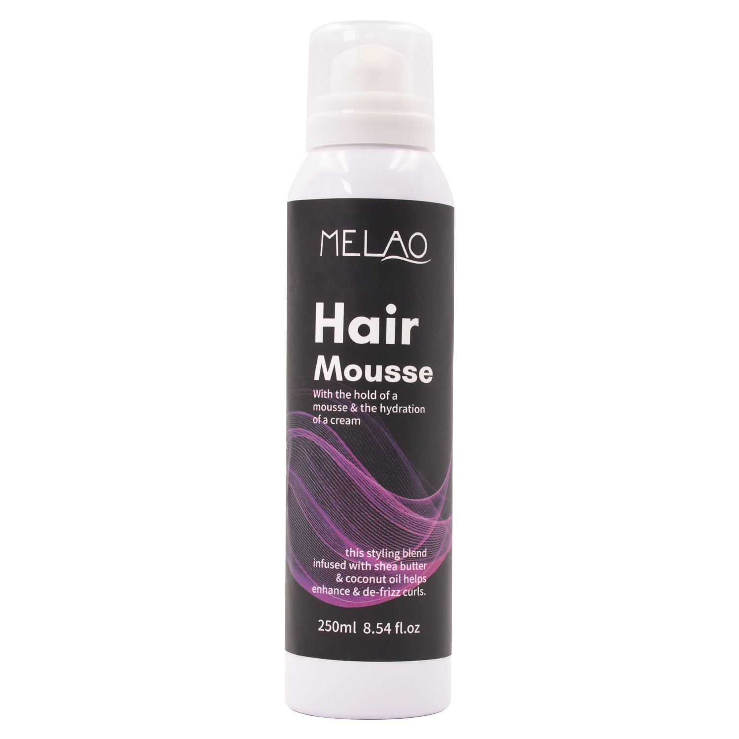 Custom Alcohol free hair mousse firming hold styling foam and wax bulk wholesale coconut finishing for extreme hair mousse