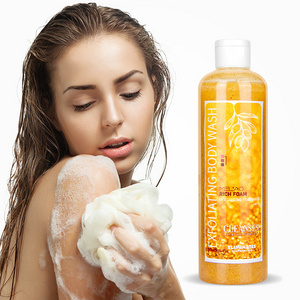 Custom Manufacturer MELAO Skin Moisturizing Exfoliator Body Wash Thick Full Biotin Collagen 24K Gold Bath Shower Gel