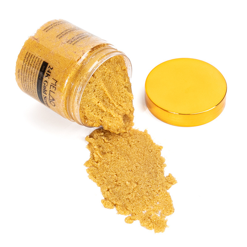 Private Label 24K Gold Sugar Scrub Hand Foot Scrub Organic Face And Body Whitening Exfoliating Scrub