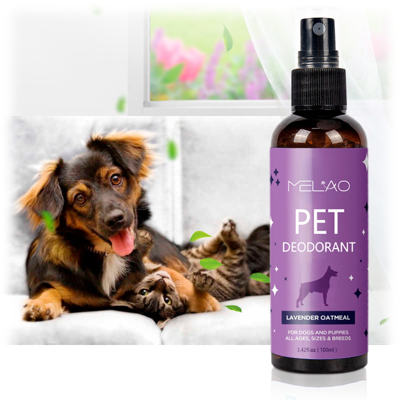 Custom Logo Dog Grooming Spray Smelly Dogs Odor Eliminate Calming Lavender Oil Pet Deodorant Spray For Dog Cat