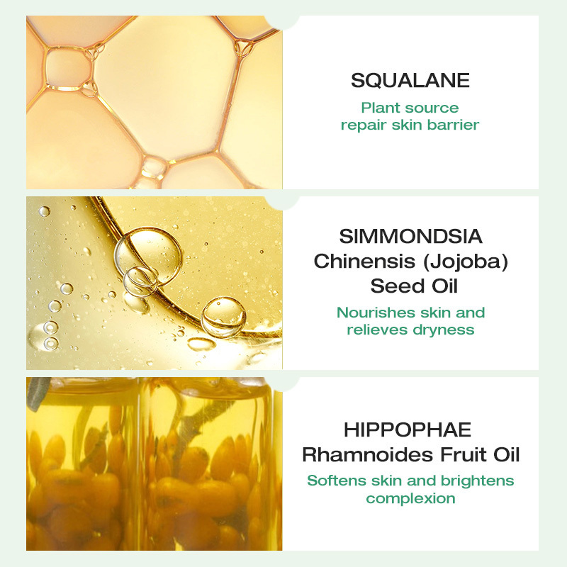 Squalane Jojoba Oil Nourishing Glow Massage Face Oil Certified Organic Anti Aging Hydrating Skin Care Face Oil For Gua Sha