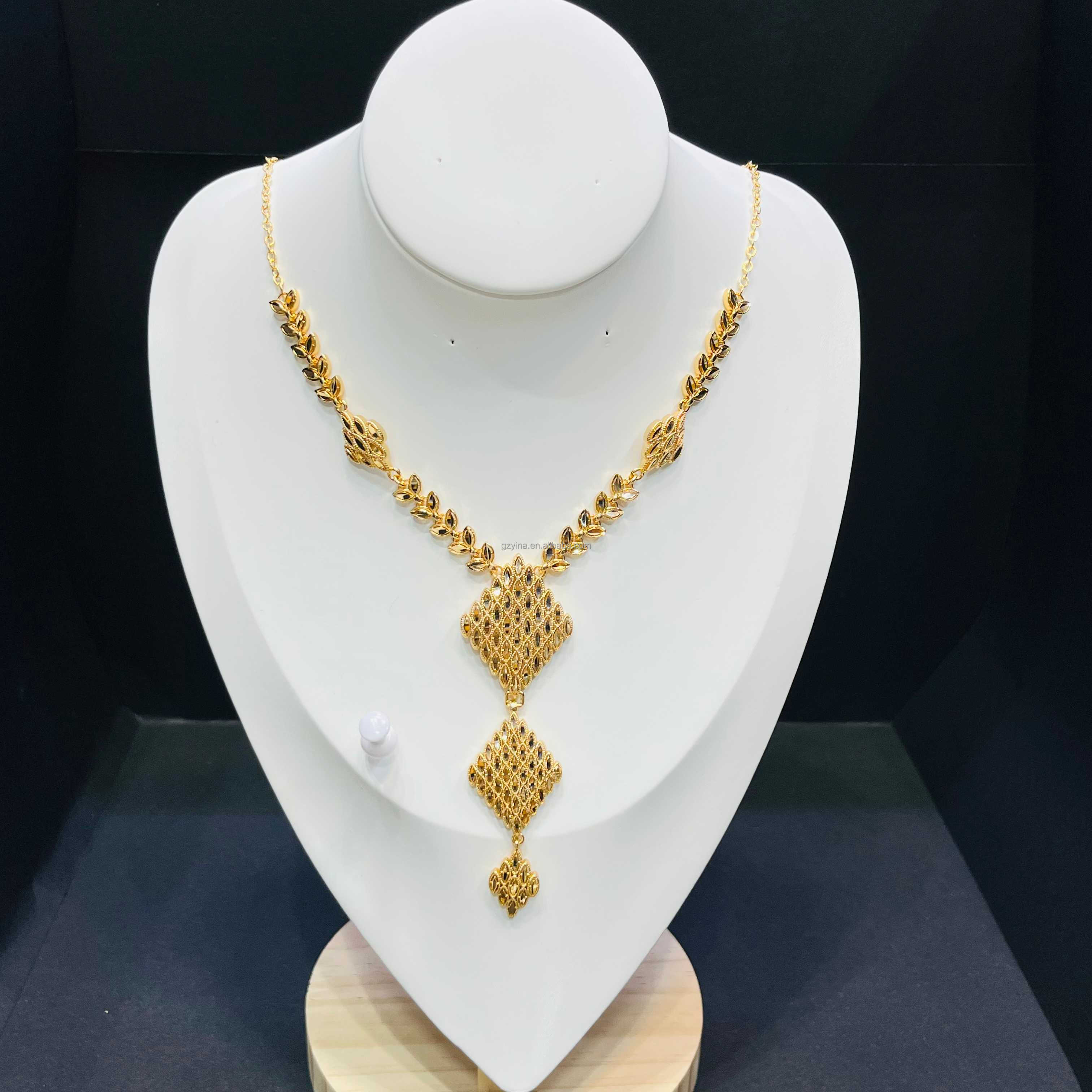 Dubai 24k Gold Plated Jewelry Set For Women Bridal Wedding 4pcs sets African Bridal Wedding Jewelry Sets Wholesale