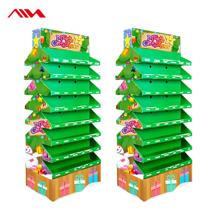 Small Cardboard Display For Stores Custom Cardboard Floor Corrugated Cardboard Products Display Stand Racks Units