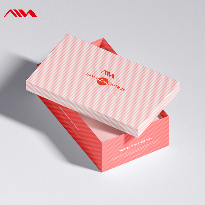 High Quality Cardboard Shoe Packaging Custom Boxes Shoes Men Women Square Customizable Gift Empty Black Clothing Boxes