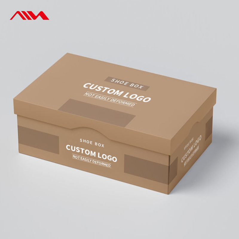 High Quality Cardboard Shoe Packaging Custom Boxes Shoes Men Women Square Customizable Gift Empty Black Clothing Boxes