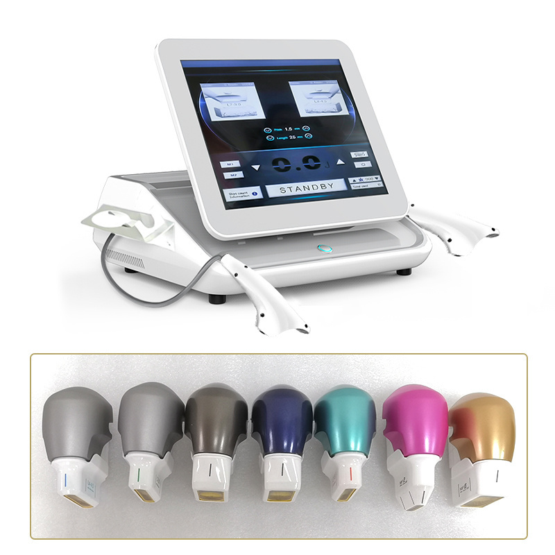 Portable 2 in 1 7D HIFU Machine Facial y Corporal Face Lifting Vaginal Tightening 4D 7D 9D 12D HIFU Machine With 7 Cartridges