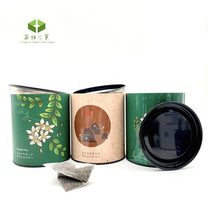 Customize recycled container tea coffee packaging food grade aluminum foil tea paper tubes paper tea can canister