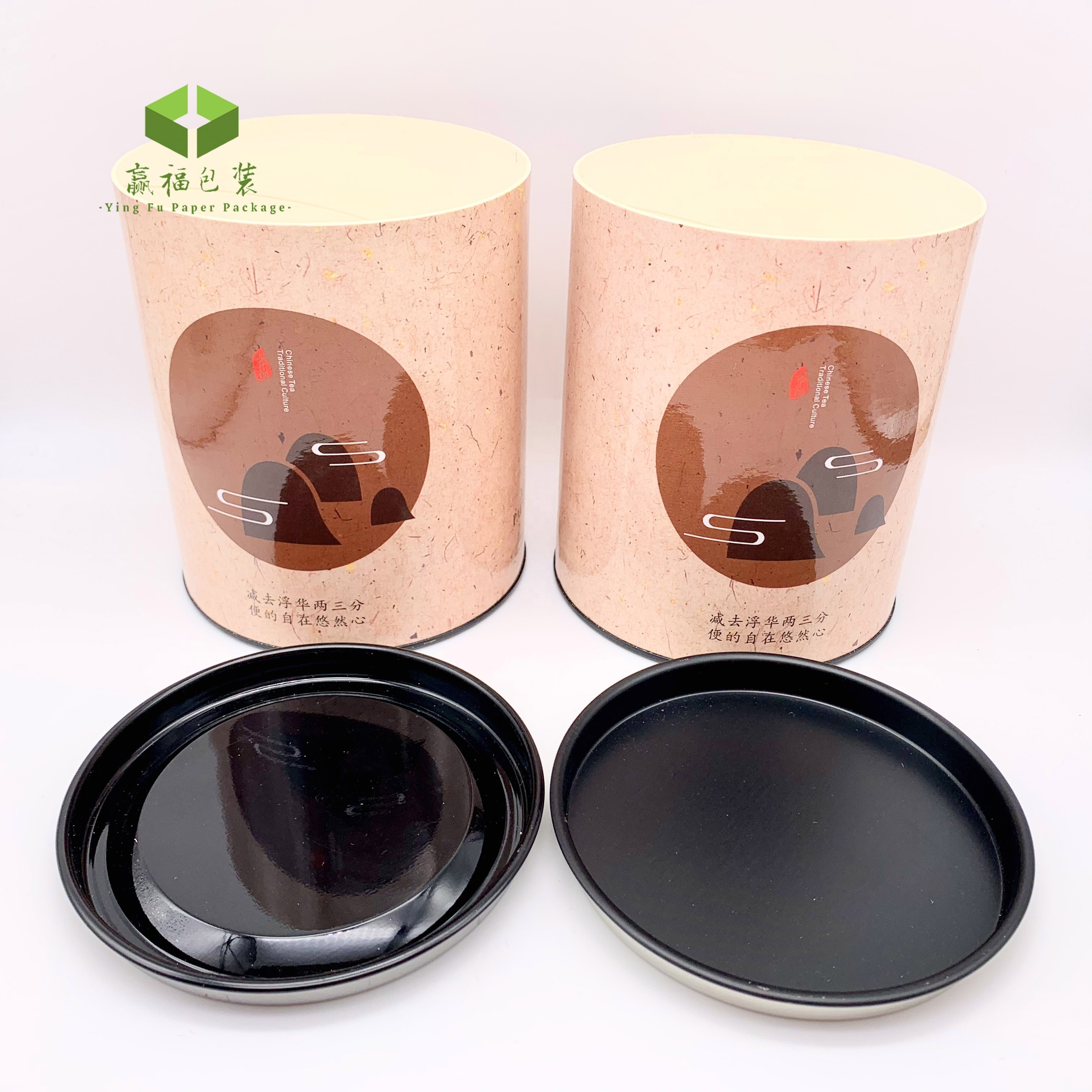 Customize recycled container tea coffee packaging food grade aluminum foil tea paper tubes paper tea can canister