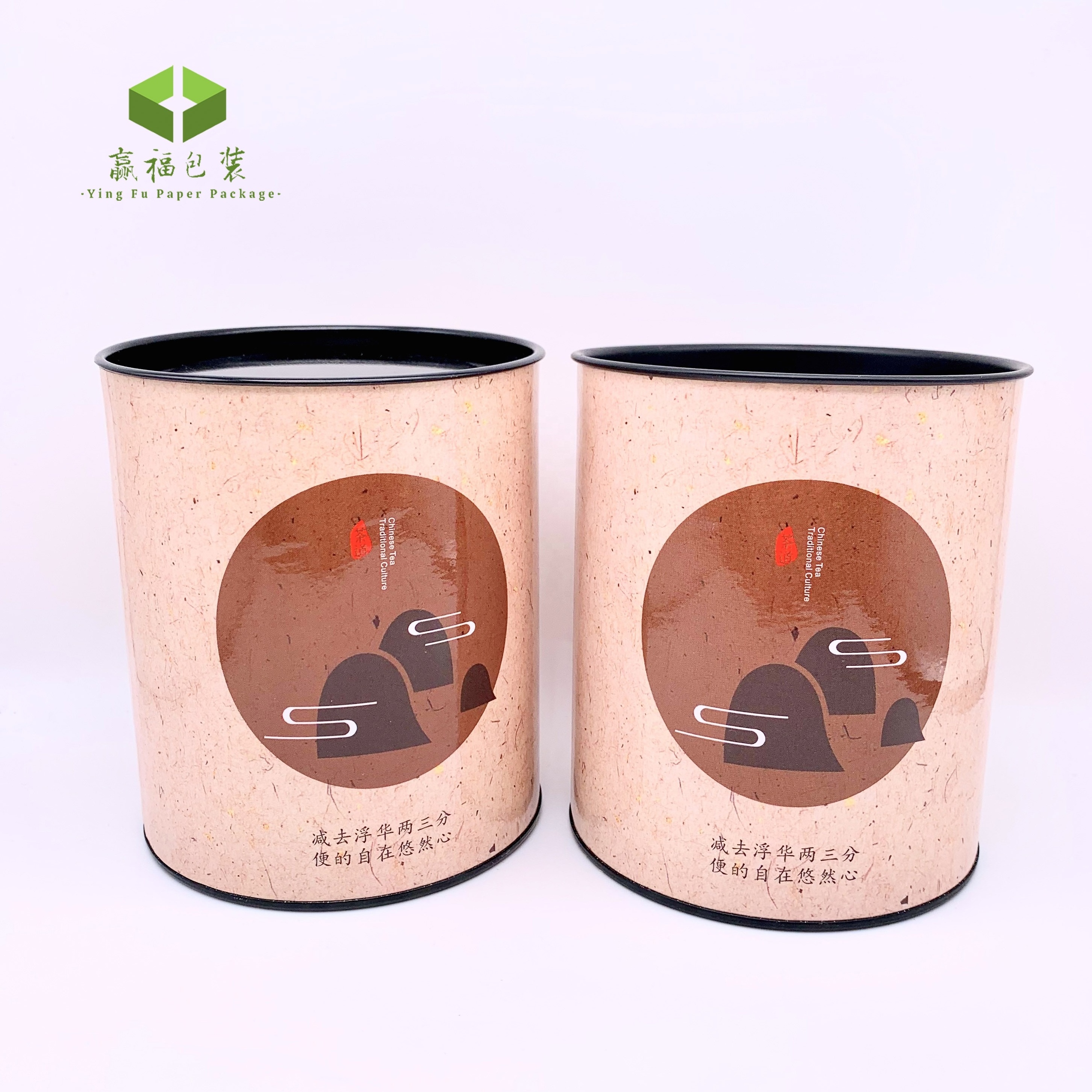 Customize recycled container tea coffee packaging food grade aluminum foil tea paper tubes paper tea can canister