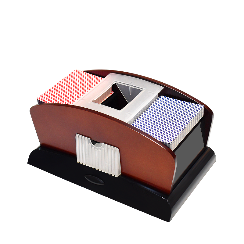 YH 8 Decks Professional Casino Playing Card Shuffler Wooden Shuffle Machine