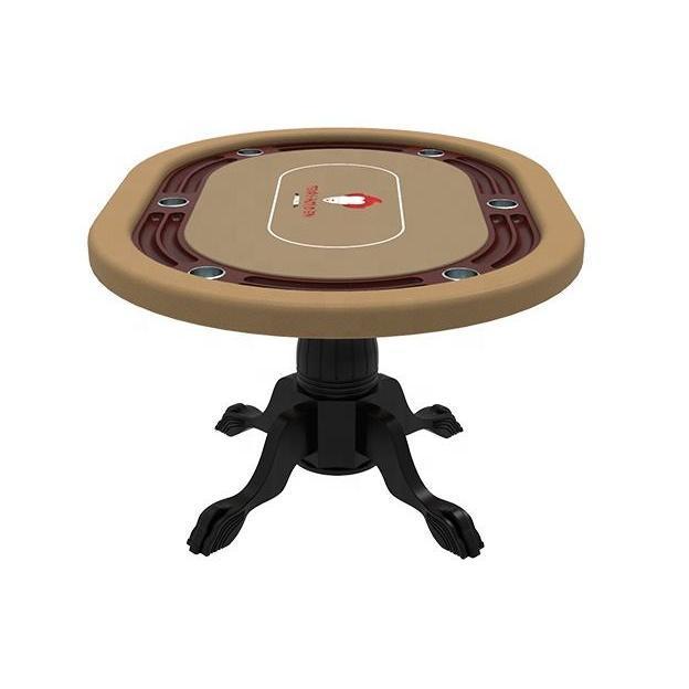 YH Crazy Clown Small 1.2M Oval Shaped Wooden Gambling Texas Holden Poker Table For Poker Club