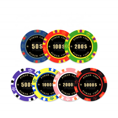 YH 14g Clay Classic 3-Tone Customized Blank Stickers Casino Monte Carlo Texas Poker Chips for Sale