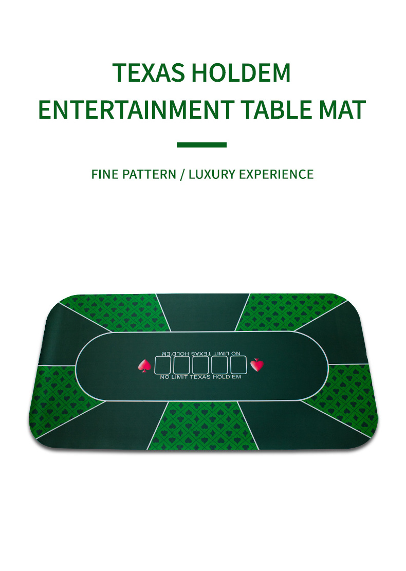 YH 180*90cm Popular Rubber Gambling Poker Table Mat Casino Table Cloth Texas Holden Poker Table Mat For Sale