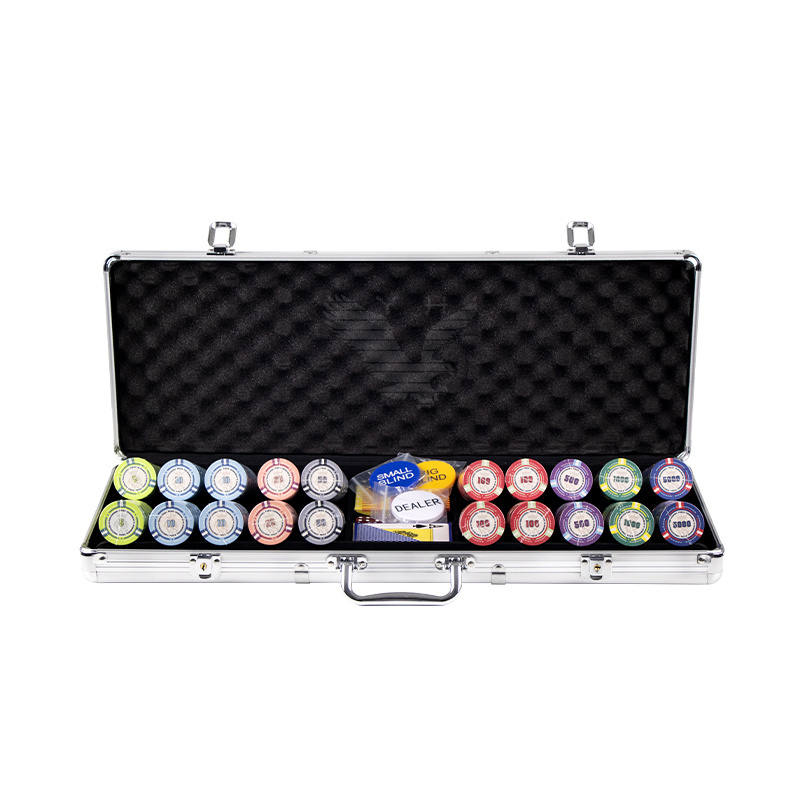 YH 300pcs 500pcs Poker Chips Set Cheap Professional Casino Poker Chip High Quality 39*3.3mm Ceramic Chips Set for Sale