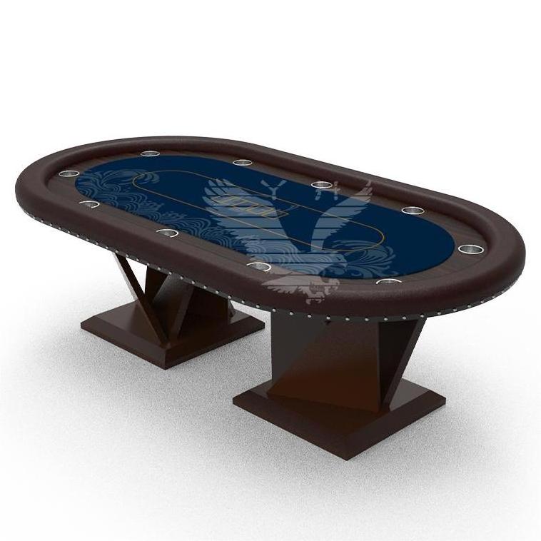 YH Custom Solid Wooden Professional Poker Table 10 People Casino Texas Table Pokertisch Mesa De Poker