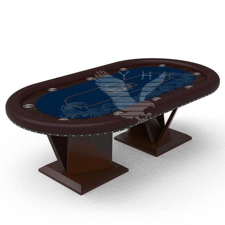 YH Custom Solid Wooden Professional Poker Table 10 People Casino Texas Table Pokertisch Mesa De Poker