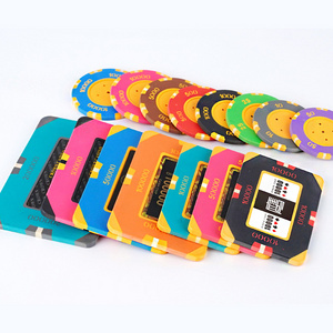 YH Nylon Professional Poker Chips Plaques Fichas Rectangular Poker Square Chip Rfid Poker Chips