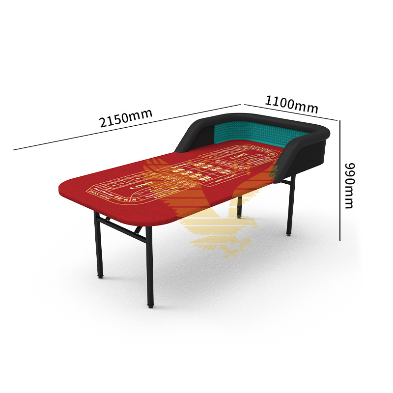 YH Red Craps Practice Table Custom Small Casino Mini Folding Craps Table Portable