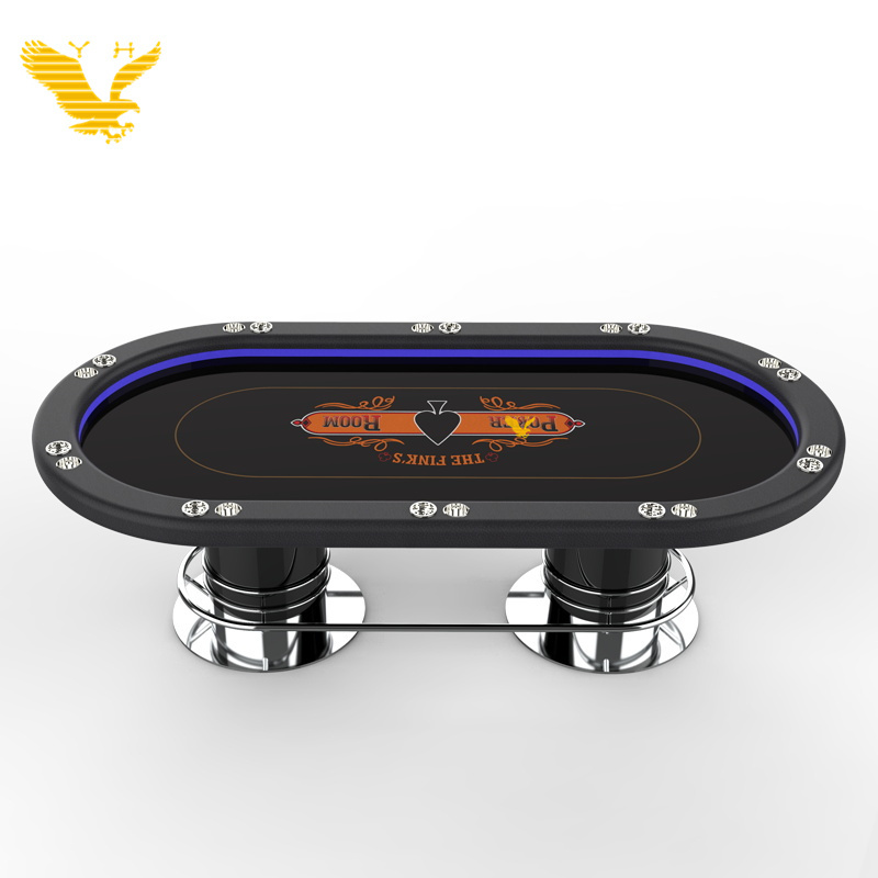 YH 10 Person Solid Wood Casino Poker Table Texas Holdem's Gambling Poker Table