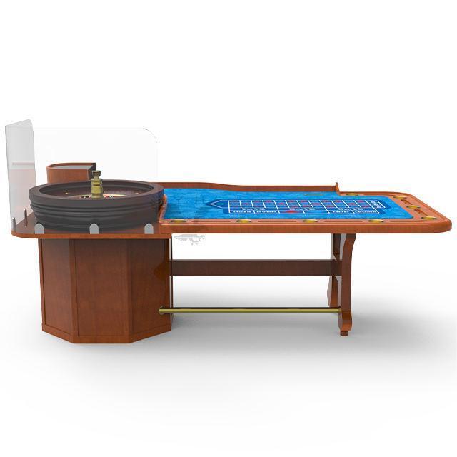 YH 22inch New Arrival Solid Wooden Roulette Table Professional Casino Roulette Wheels Table with Cup Holders Chips Turnnel