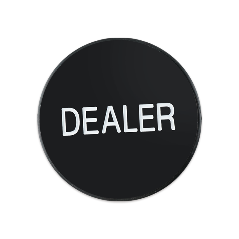 YH Custom High Quality Casino Acrylic Black And White Round Texas Poker Dealer Button