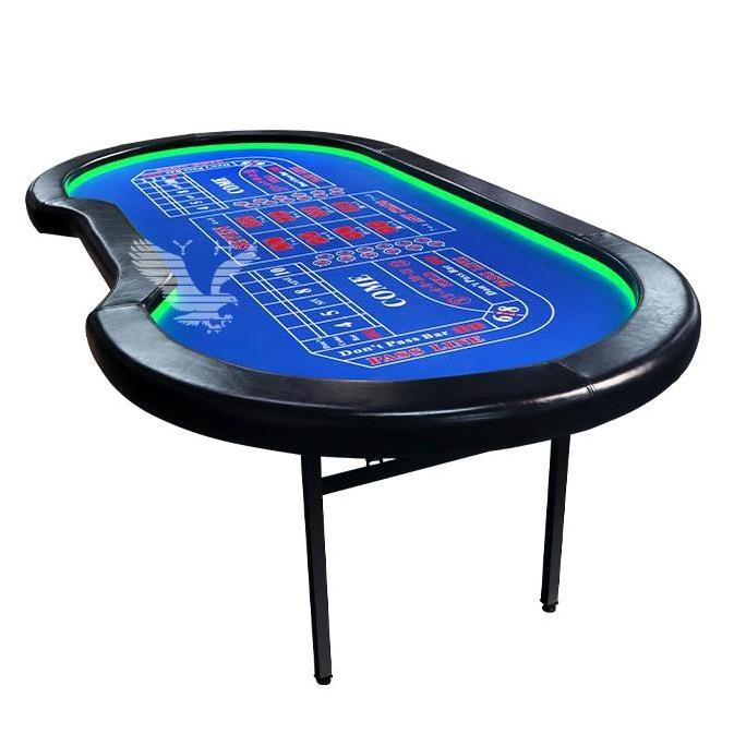 YH Led Mini Portable Foldable Casino Craps Table Folding Gambling Dice Table for Sale