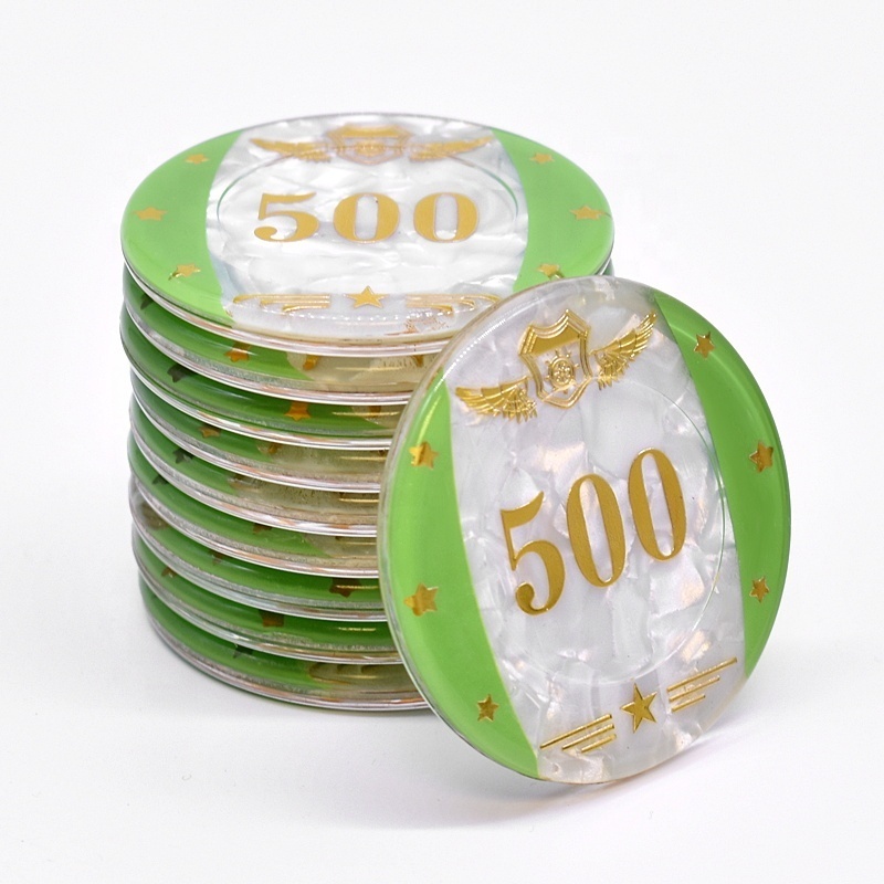 YH Casino Quality Container Poker Chip Casino Standard Acrylic Poker Chips Plaques and Jetons Set