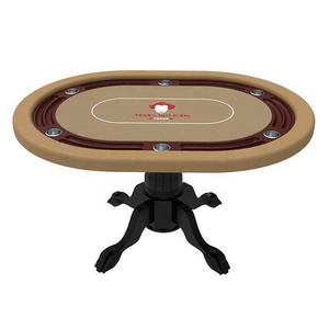 YH Crazy Clown Small 1.2M Oval Shaped Wooden Gambling Texas Holden Poker Table For Poker Club