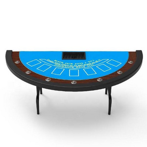 YH 7in1 Large Size Home Use Gambling Table Top Professional Foldable Blackjack Poker Table With Water Cup