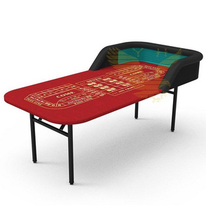 YH Red Craps Practice Table Custom Small Casino Mini Folding Craps Table Portable