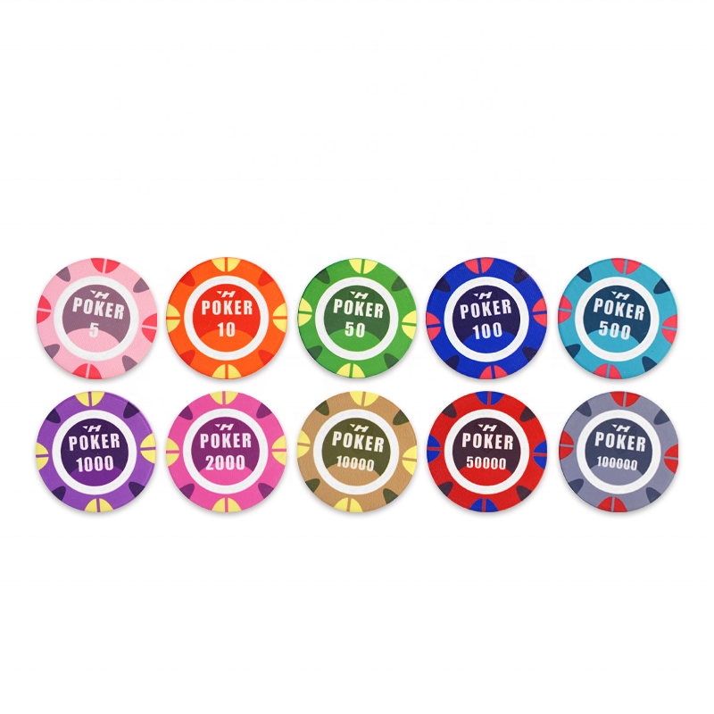 YH 39mm Factory Price Customized Ceramics Poker Chips EPT Ceramics Dices Chips With Case