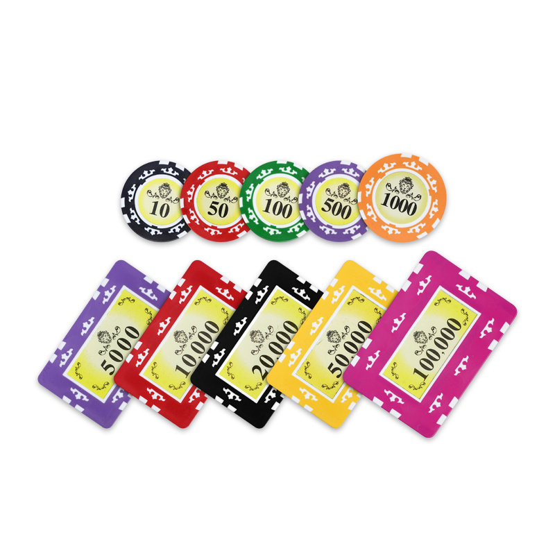 YH Round&Rectangle Chips Superior Quality 8 Crowns ABS Poker Chips