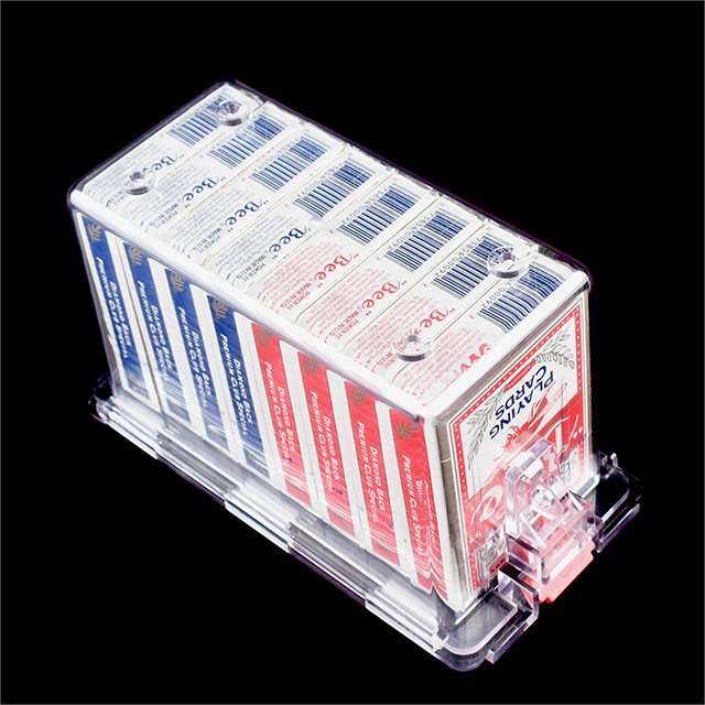 YH Casino Acrylic Transparent 8 Deck Playing Poker Card Box Playing Card Deck Holder