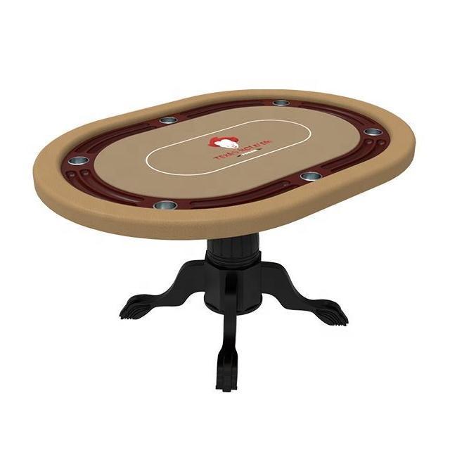 YH Crazy Clown Small 1.2M Oval Shaped Wooden Gambling Texas Holden Poker Table For Poker Club