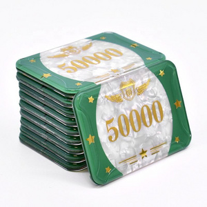 YH Acrylic Rectangular Chip Fichas De Poker Profesional Acrylic Poker Chips And Plaque Rfid Poker Chip