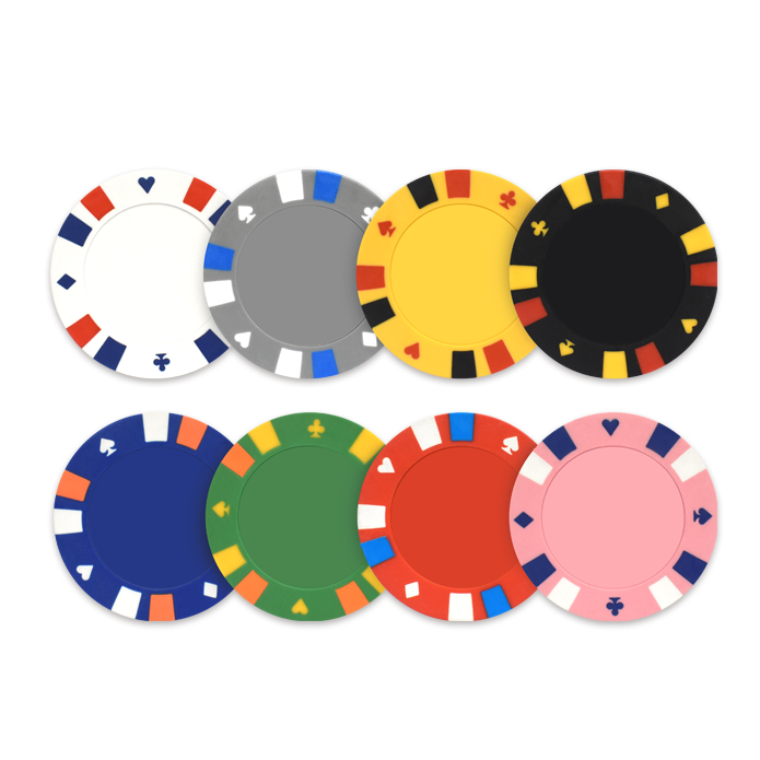 YH Casino Quality 500pcs/set Chip Set Three Colors Mixed Poker Chips Clay For Sale