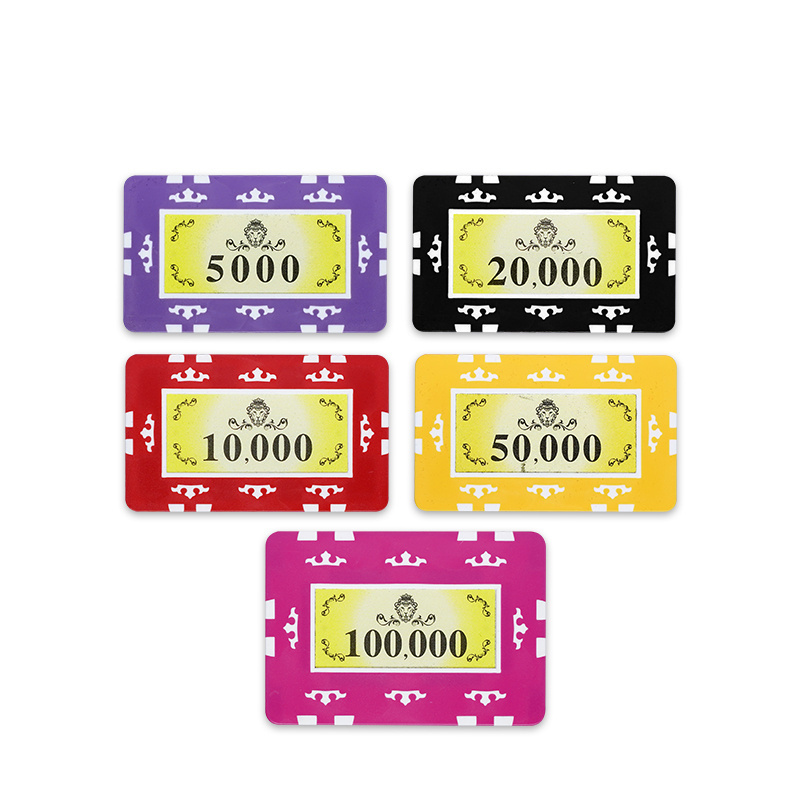 YH Round&Rectangle Chips Superior Quality 8 Crowns ABS Poker Chips