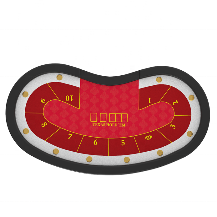 YH Casino High Quality 96 inch Texas Poker Table Gambling Bean Shaped Poker Table With Water Cups