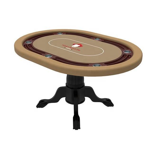 YH Crazy Clown Small 1.2M Oval Shaped Wooden Gambling Texas Holden Poker Table For Poker Club