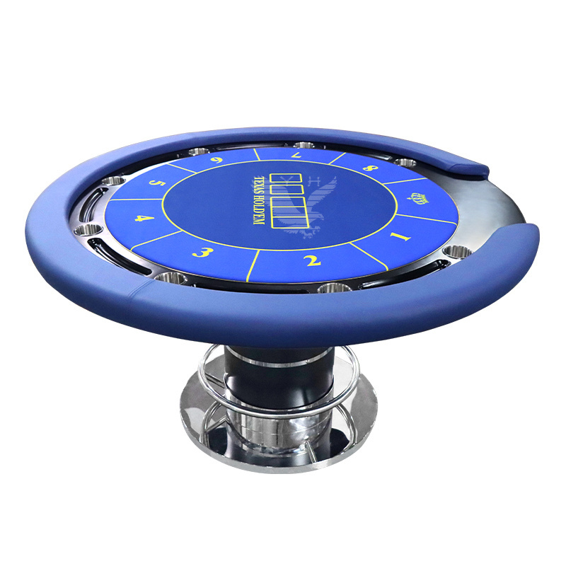 YH Custom Round Poker Table Casino Texas Hold em Table For Home Poker Room