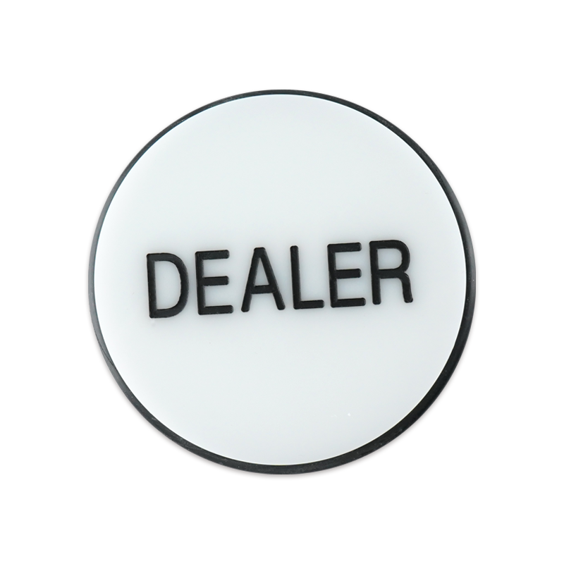 YH Custom High Quality Casino Acrylic Black And White Round Texas Poker Dealer Button