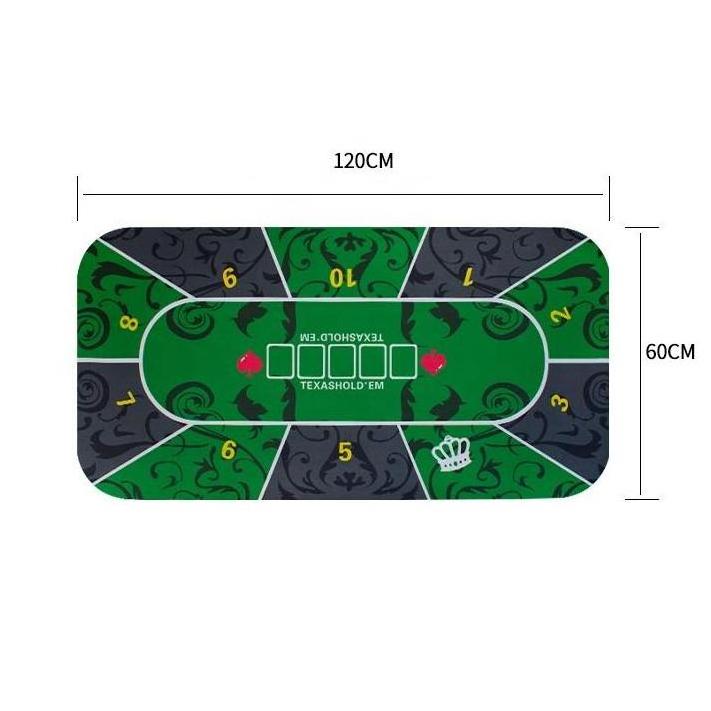 YH 180*90cm Hot Sale Gambling Entertainment Portable Green Felt Poker Table Mat For Texas Holden