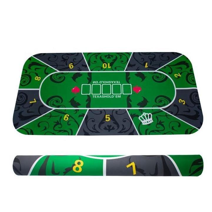 YH 180*90cm Hot Sale Gambling Entertainment Portable Green Felt Poker Table Mat For Texas Holden