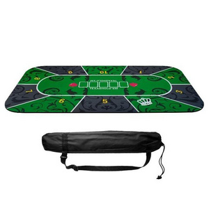 YH 180*90cm Hot Sale Gambling Entertainment Portable Green Felt Poker Table Mat For Texas Holden